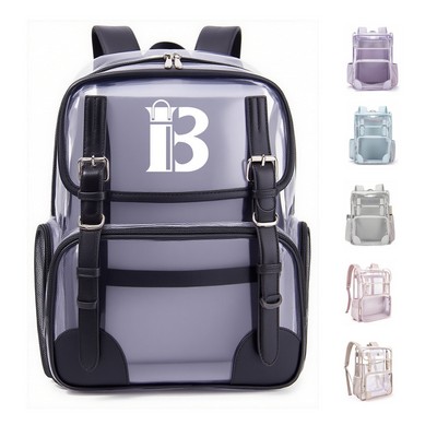Large Capacity Heavy Duty PVC Clear Backpack