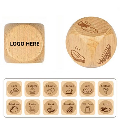 6 Face Handcrafted Wooden Cube Dice