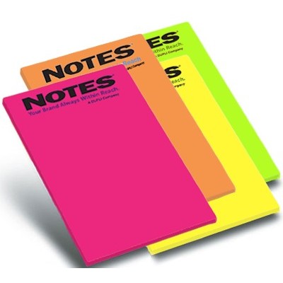 50-Sheet Stik-Withit® Adhesive Notepad w/ Bright Paper (5"x8")