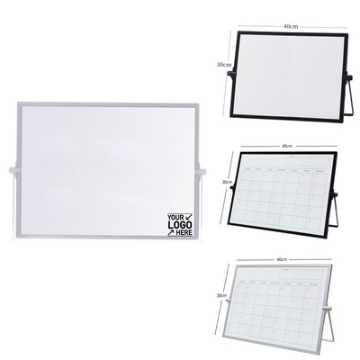 12" X 16" Double-Sided Magnetic Whiteboard With Metal Stand
