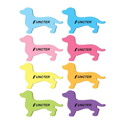 50 Sheets 2.36 x 3.15" Adhesive Dachshund Shape Sticky Notes Notepaper