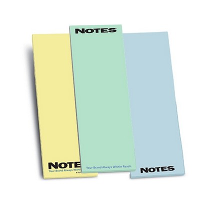 25-Sheet Stik-Withit® Adhesive Pad w/ Pastel Paper (3"x8")