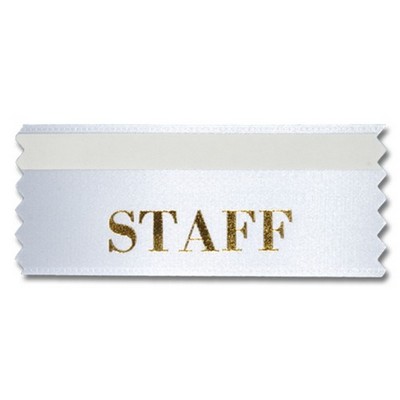 1-5/8"x4" Horizontal Stock Title Ribbon W/ Tape (Staff)