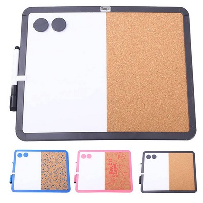 Magnetic Dry Erase Whiteboard Cork Board w/ Pen