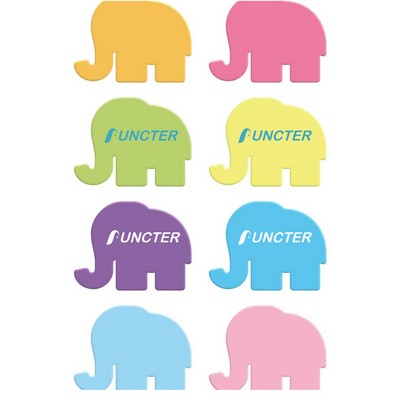 50 Sheets 2.36 x 3.15" Adhesive Elephant Shape Sticky Notes Notepaper