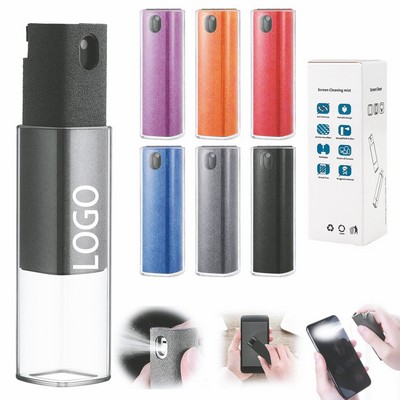 2-in-1 Microfiber Screen Cleaner Spray Bottle Set