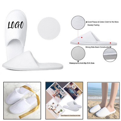 Cozy Coral Fleece Slippers with Non-Skid Sole