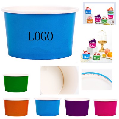 (3-8 OZ) Disposable Ice Cream Paper Bowl/Cup