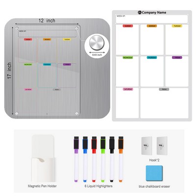 Magnetic Acrylic Dry Erase Message Board Set