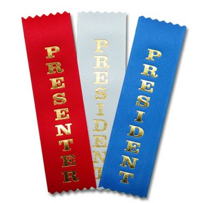 1-5/8"x6" Vertical Presenter Stock Title Ribbon
