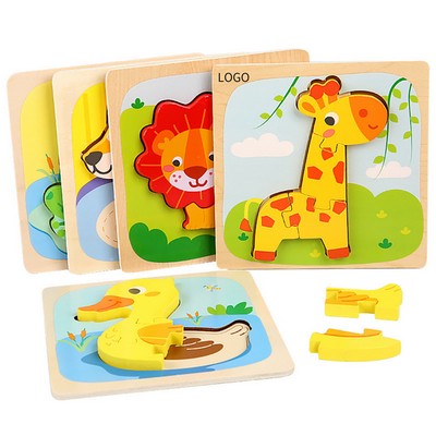 Children's Animal Wooden Jigsaw Puzzle Toys