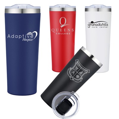 28 Oz Vacuum Sealed Travel Tumbler with Powdered Finish