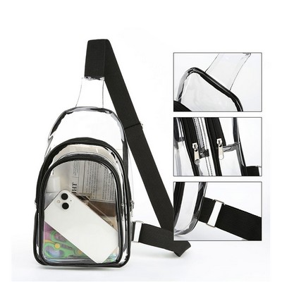 Clear PVC Crossbody Sling Bag Backpack