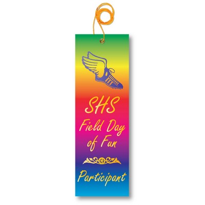 2"x 6" Custom Sublimated Award Ribbon W/Card