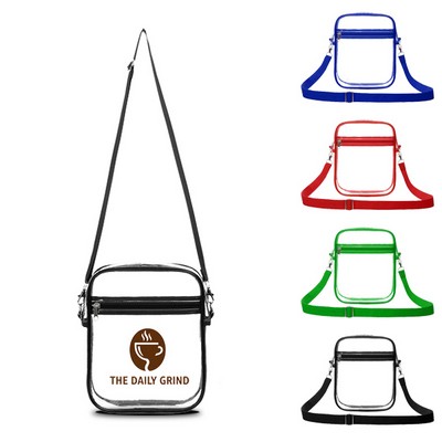 Durable Clear PVC Stadium Crossbody Bag