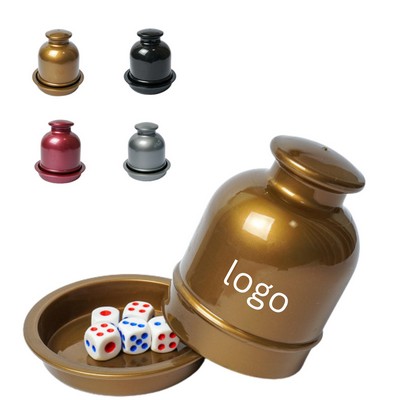 Plastic Dice Shaker Cup Set With 5 Dice
