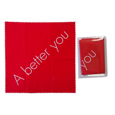 Microfiber Cleaning Cloth with PVC Clear Pouch