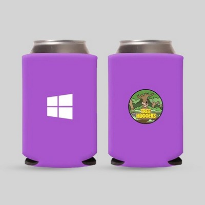 Foam Can Coolers Full Color Print with Solid Background 12 Oz