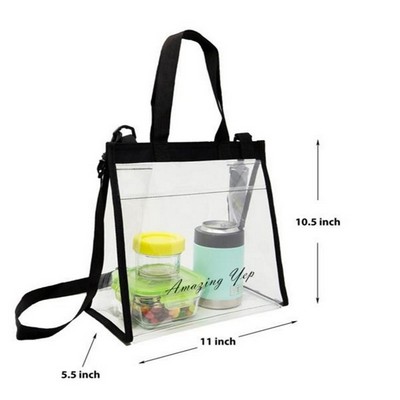 Clear PVC Crossbody Tote Bag
