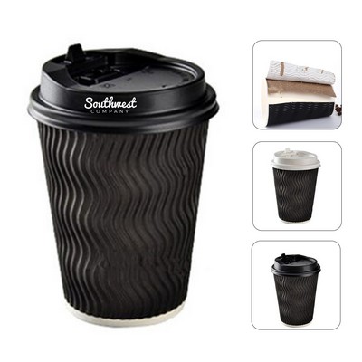 12oz Thick Corrugated Disposable Cup