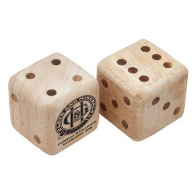 3" Rounded Wood Dice