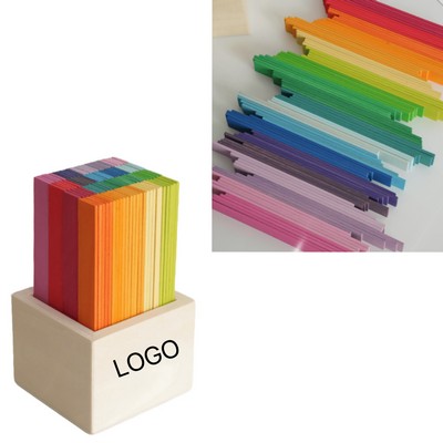 100-Piece Rainbow Building Blocks