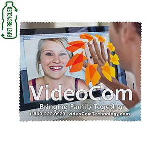 6"x 7" "Chamarel XLR" Recycled RPET Full Color Import Air Ship Microfiber Cloth & Screen