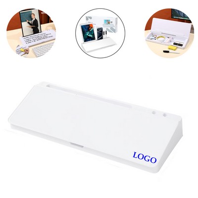 Dry Erase Glass Desktop Whiteboard w/Organizer