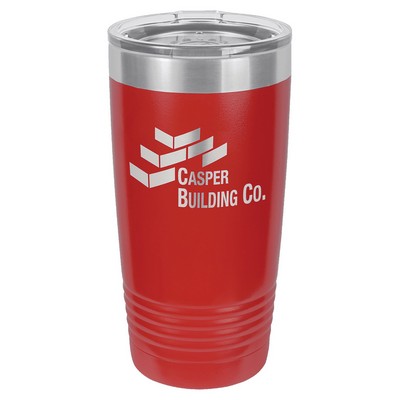 Polar Camel 20 oz. Red Vacuum Insulated Ringneck Tumbler with Clear Lid