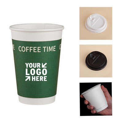 10oz Double Wall Disposable Coffee Cup