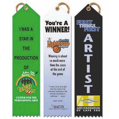 Custom Printed Point Top Multicolor Ribbon (2"x6")