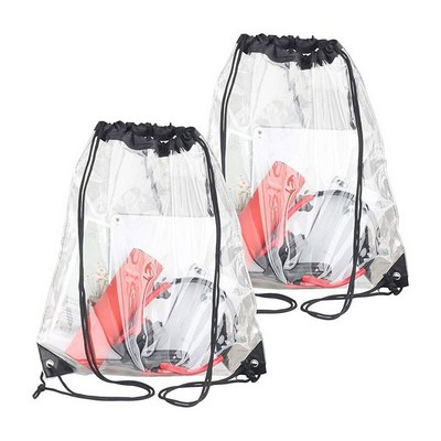 Clear Vinyl Drawstring Backpack