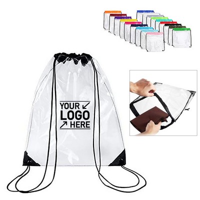 Clear Drawstring Backpack (14" X 17")