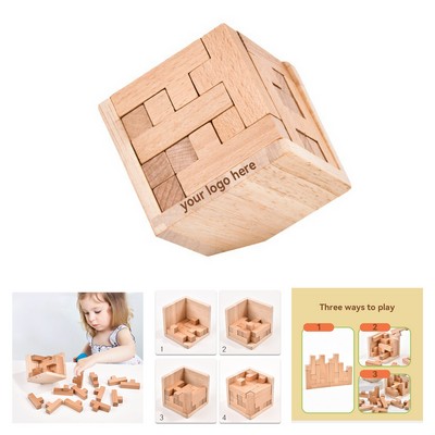 Wooden Building Blocks and Lu Ban Lock