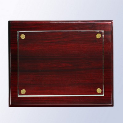 Medium Rosewood Premium Piano Finish Plaque-Glass