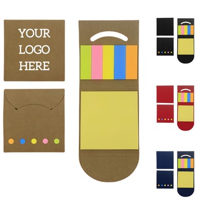 3x3 Colorful Sticky Notes and Page Markers Combo Set
