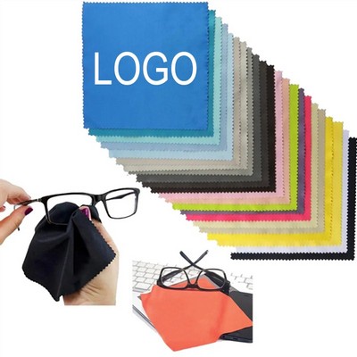 Custom 100% Microfiber RPET Recycled Polyester Cleaning Cloth 6"x6"