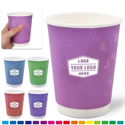 Full Color 12oz. Double Wall Insulated Coffee Paper Cups(Ocean)