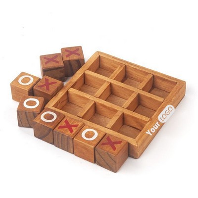 Engraved XO Wooden Tic-Tac-Toe Game Board For Tweens, Child, Kids