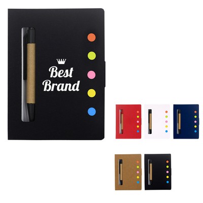 Memo Pad With Pen Attached